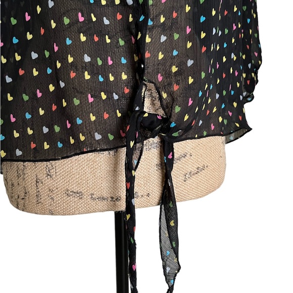 Julie's Closet Heart Print Blouse XL - Picture 9 of 16